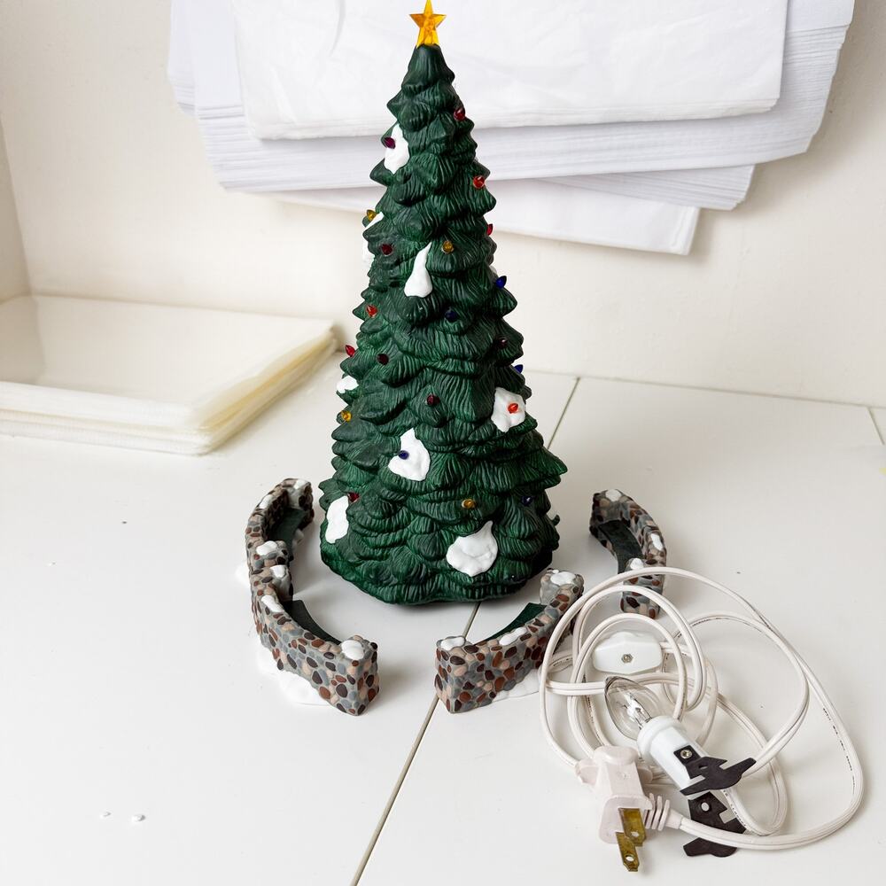 Department 56 Heritage Village Town Tree Christmas set of 5